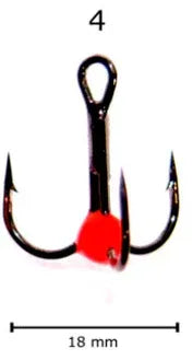 JASU 3-haarainen värikoukku #4 2 kpl/pkt - Happy Angler