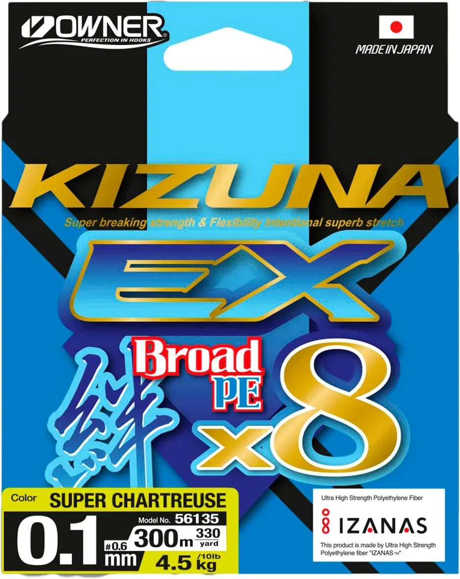 Owner SuperKizuna EX Chartreuse 150 m kuitusiima - Happy Angler