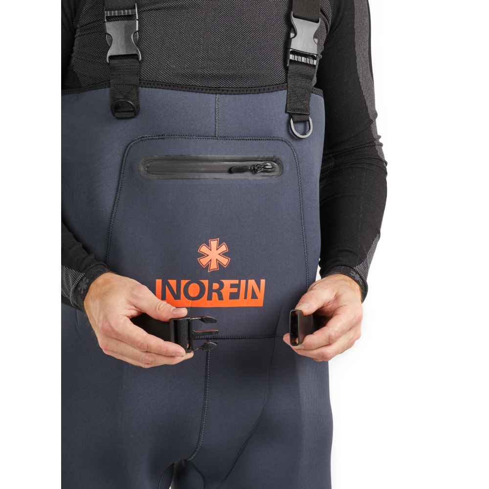 Norfin Shadow Neoprene kahluuhousut saappailla