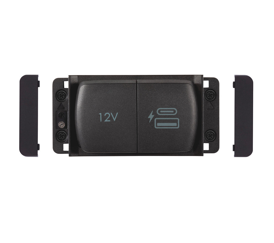 Scanstrut Flip Pro DUO USB-C/A laturi + 12V pistoke