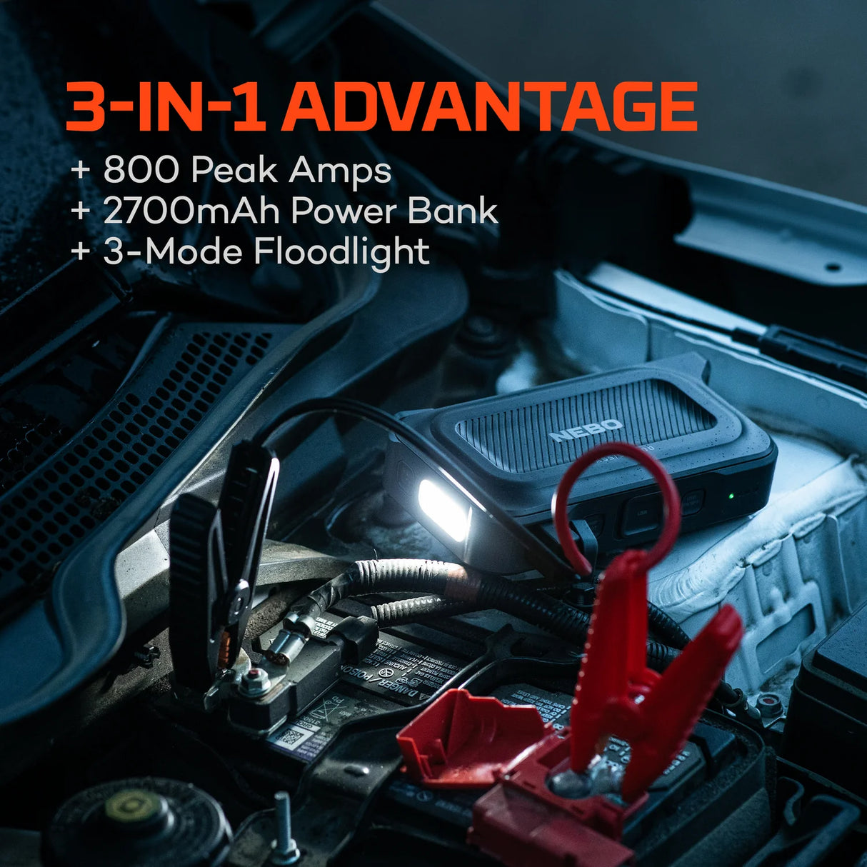 NEBO Assist 800 Jump Starter apukäynnistin + virtalähde