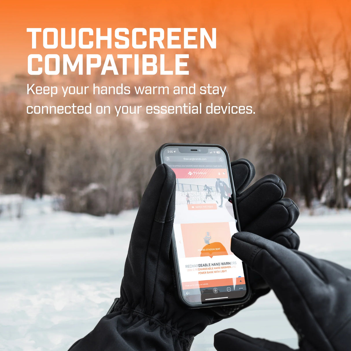 THAW Heated Gloves lämmitettävät käsineet