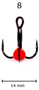 JASU 3-haarainen värikoukku #8 2 kpl/pkt - Happy Angler