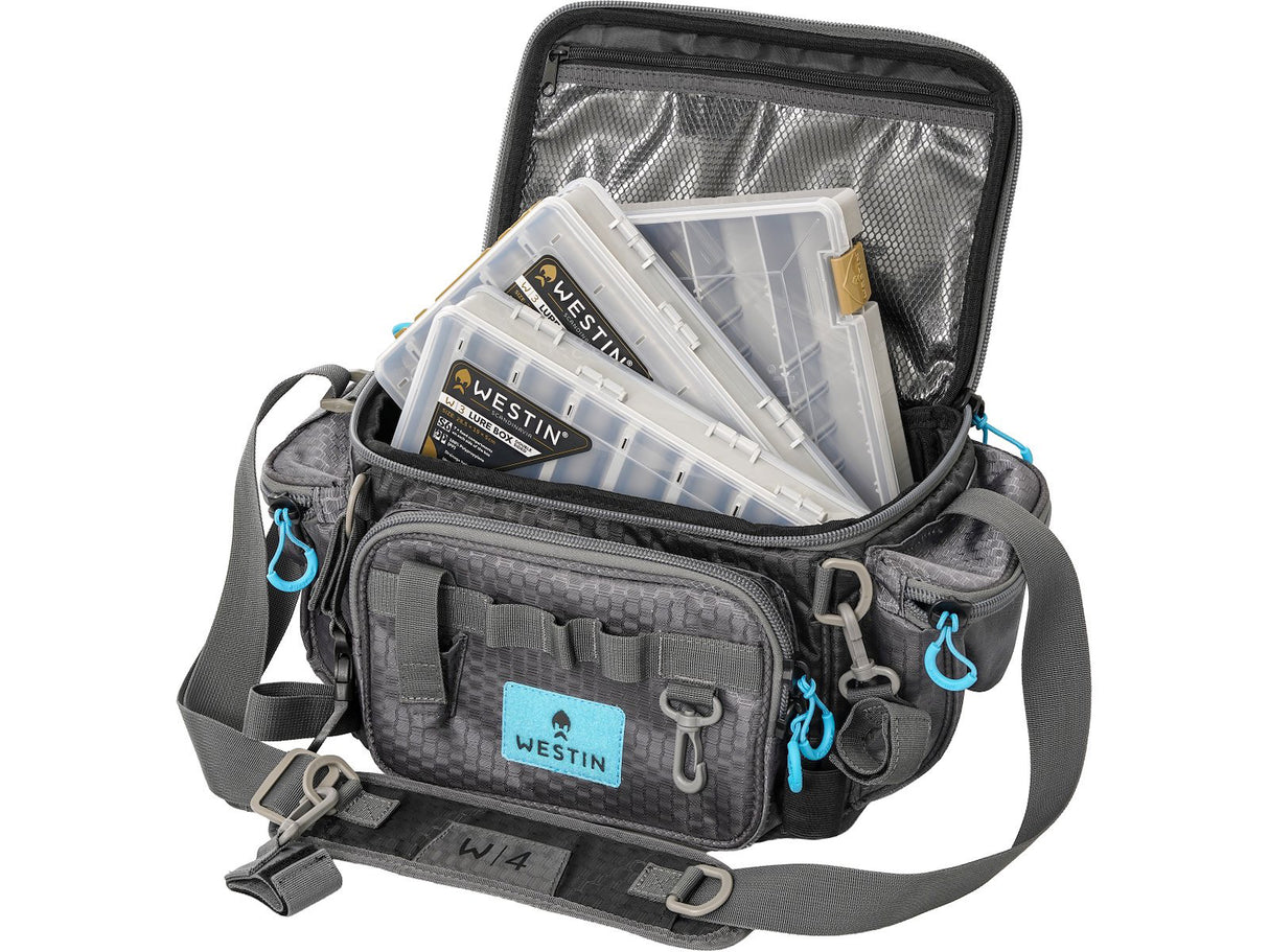 Westin W4 HD Lure Bag vieherasialaukku + 3 rasiaa