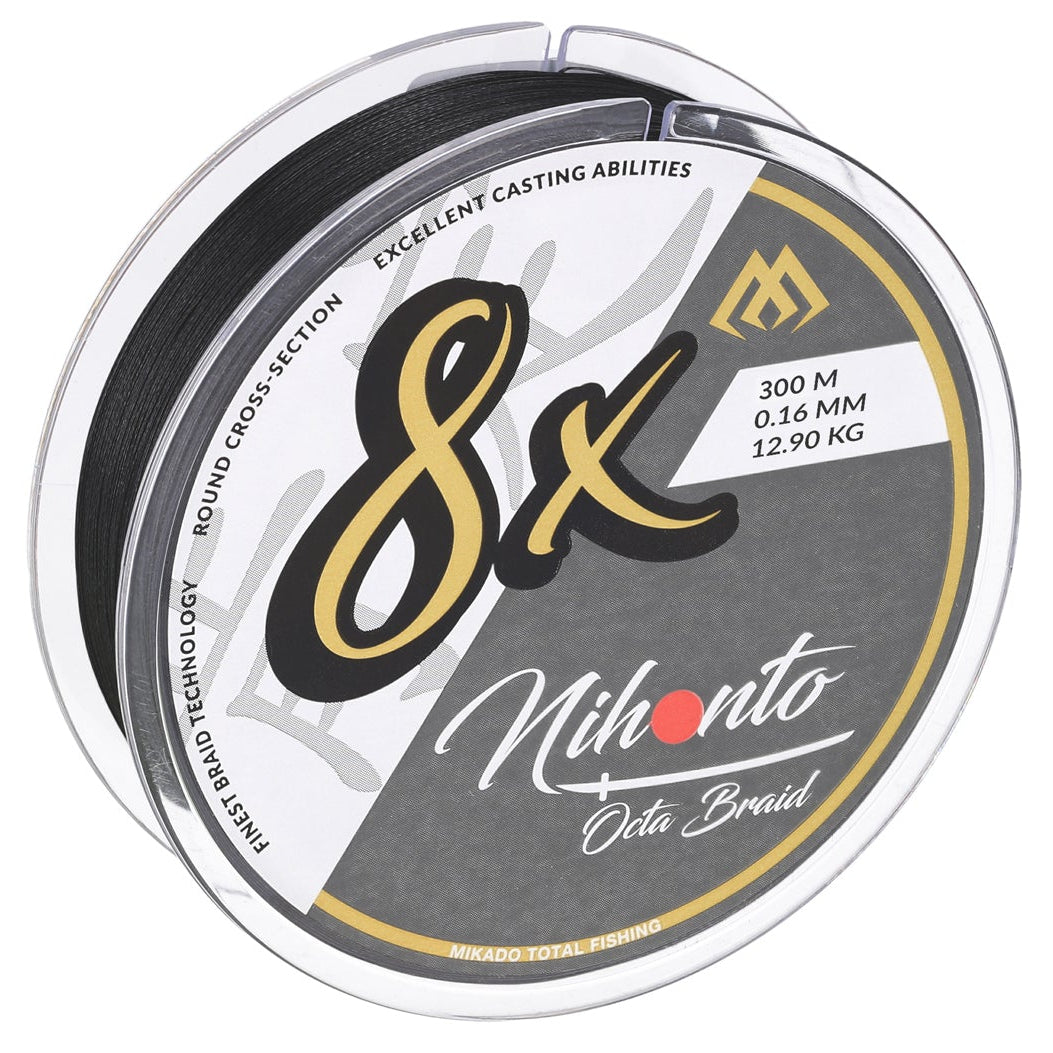 Mikado Nihonto Octa Braid 300 m musta kuitusiima