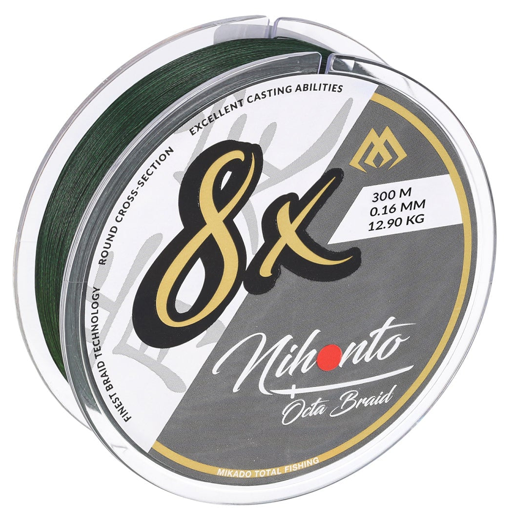 Mikado Nihonto Octa Braid 300 m vihreä kuitusiima