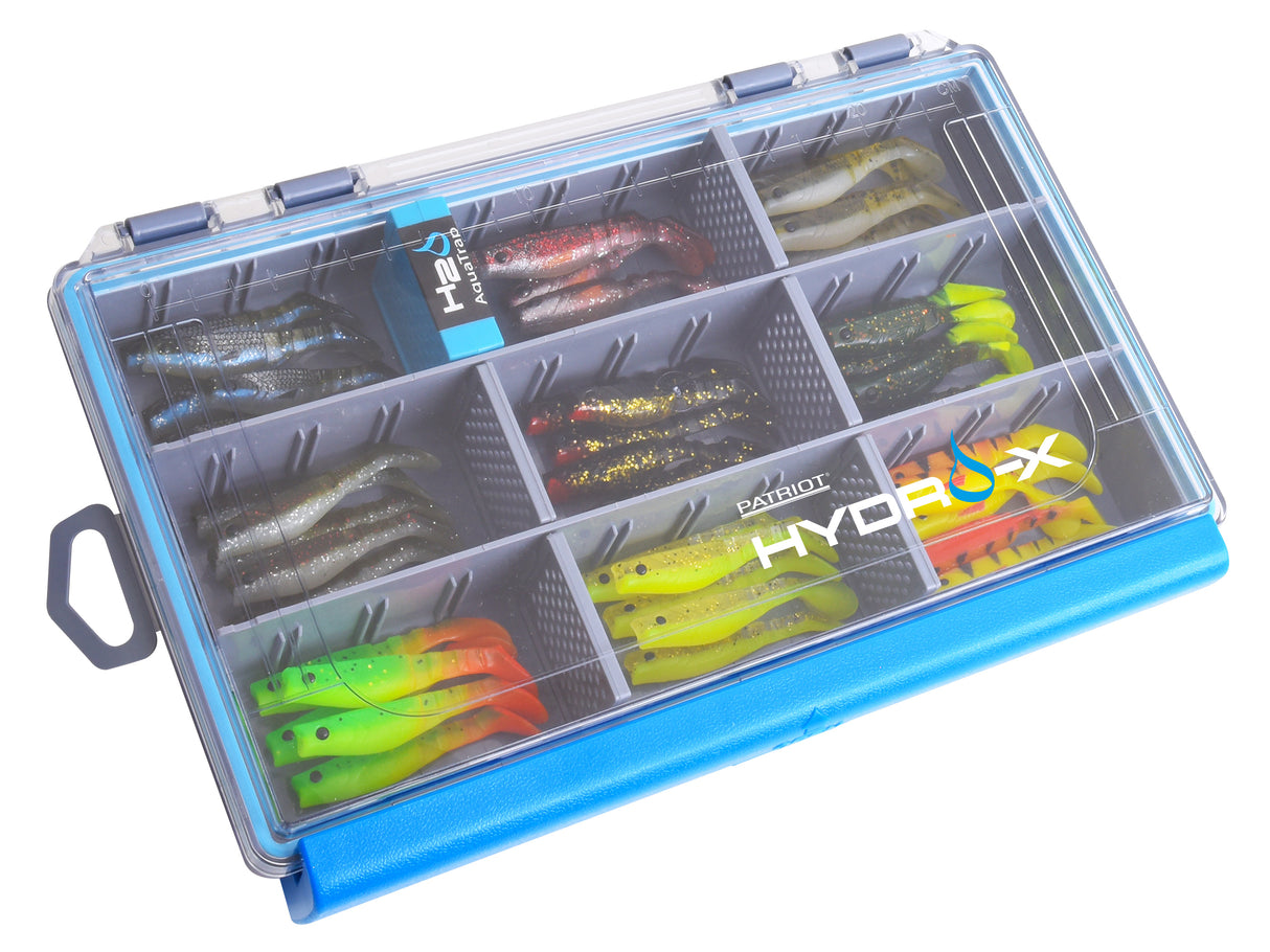 Patriot Baitfish Flex 6 cm jigilajitelma 45 kpl + Patriot Hydro-X vieherasia