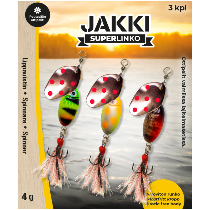 Jakki SuperLinko 13 g Poutainen sää lippalajitelma 3 kpl/pkt