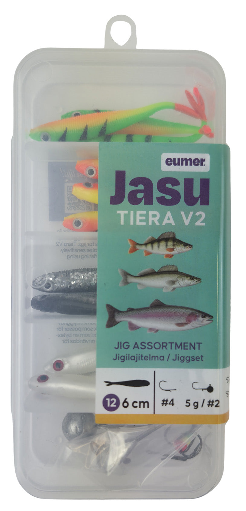 Jasu Tiera V2 6 cm jigilajitelma 12 kpl + jigipäät
