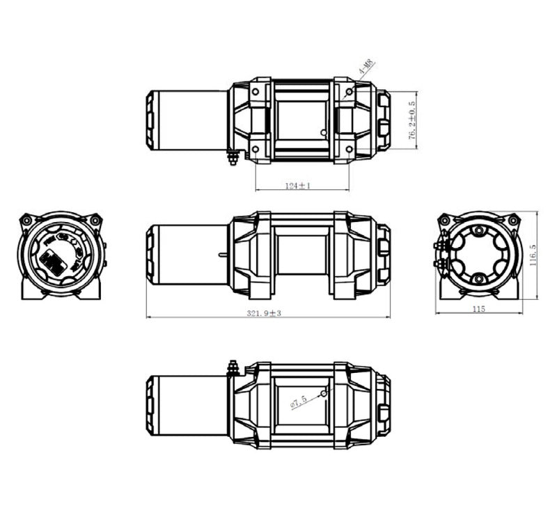 Bronco HDQS Heavy Duty Quick Spool 3500 sähkövinssi kaukosäätimellä 1581 kg