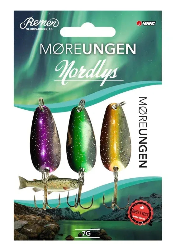 Remen Möreungen Nordlys Best i Test 12 g lusikkausitin 3 kpl/pkt - Happy Angler