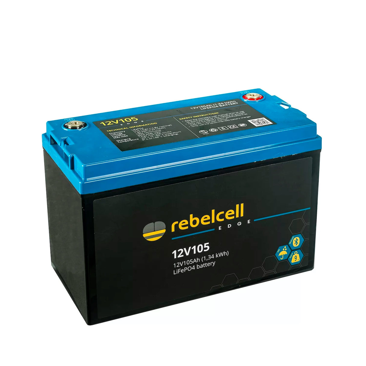 Rebelcell Edge 12V 105 Ah Bluetooth LiFePO4 akku