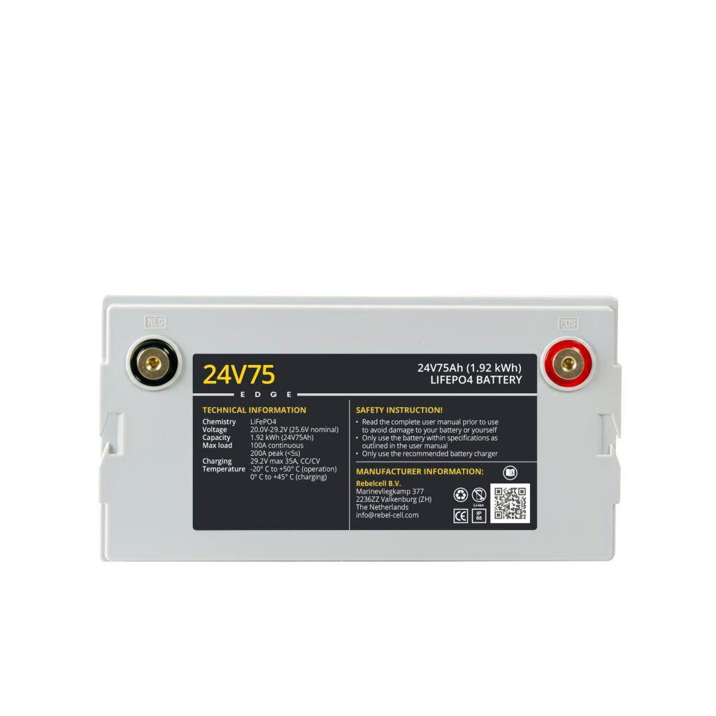 Rebelcell Edge 24V 75 Ah Bluetooth LiFePO4 akku