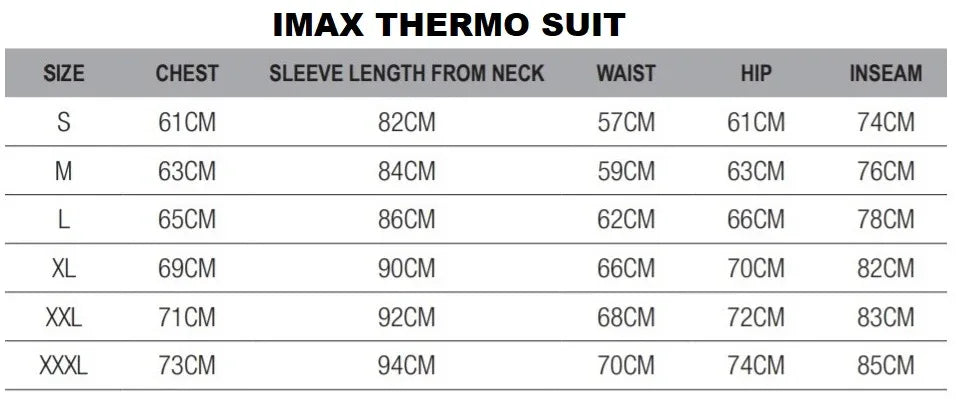 Imax Thermo Suit 2-osainen lämpöhaalari - Happy Angler E-commerce