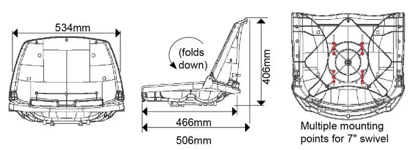 Oceansouth Fisherman Seat taittuva veneistuin, camo - Happy Angler