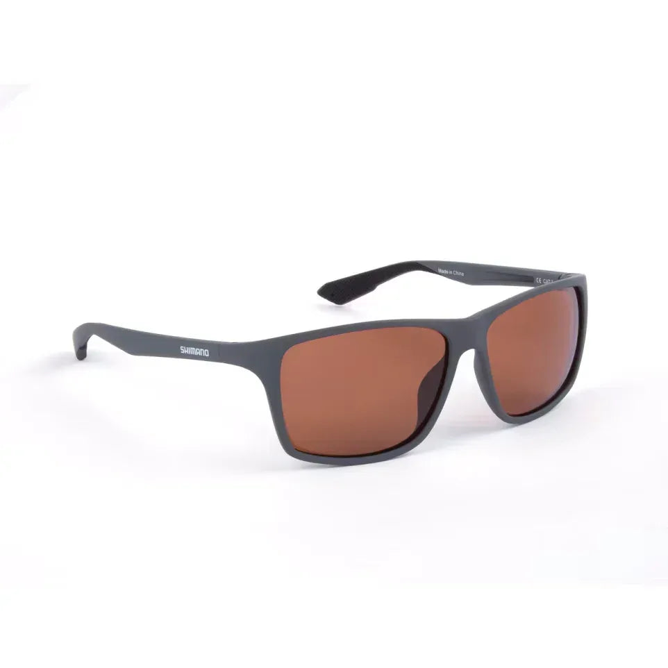 Shimano Eyewear Matte Dark Grey & Copper polarisoidut aurinkolasit - Happy Angler