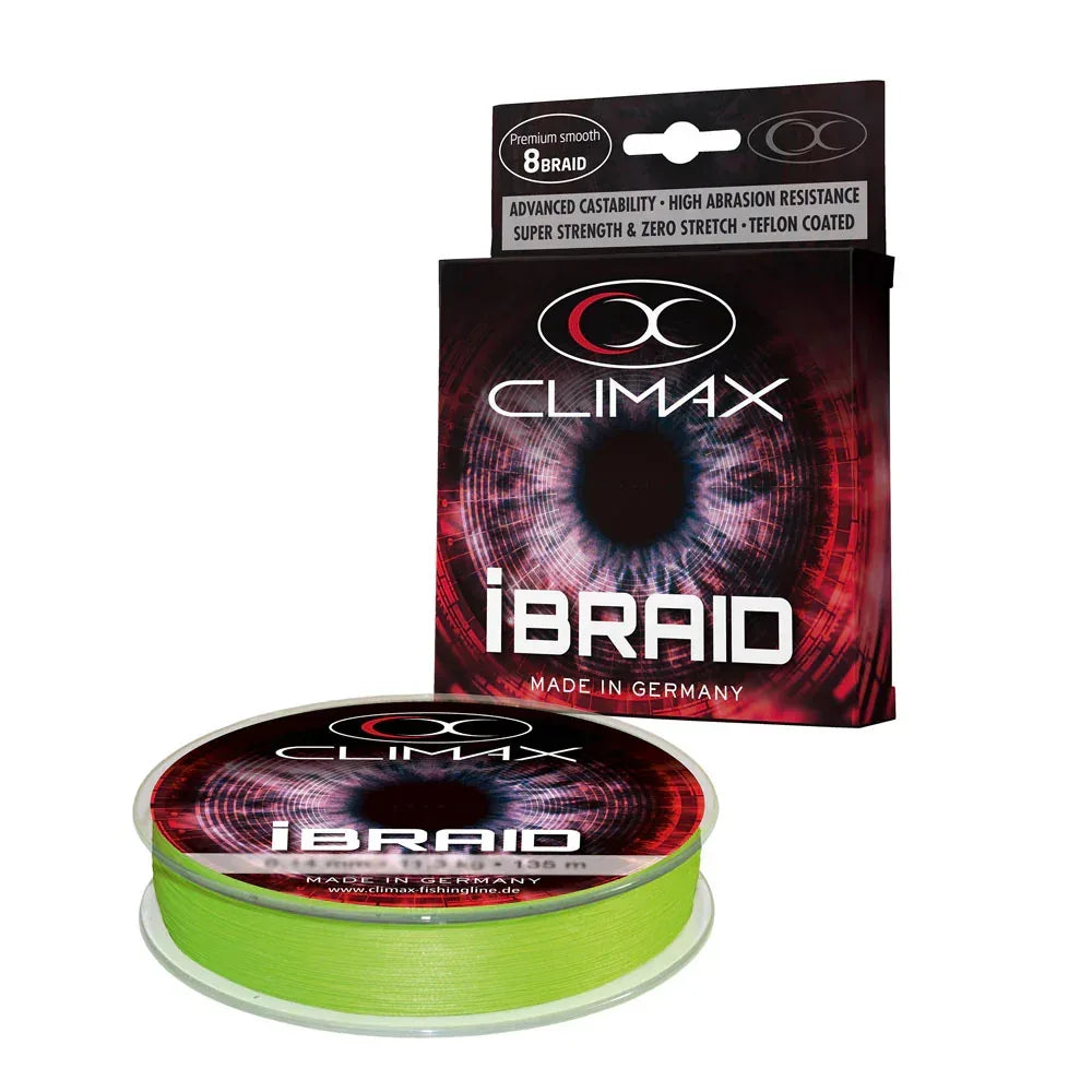 Climax iBraid 135 m chartreuse kuitusiima - Happy Angler