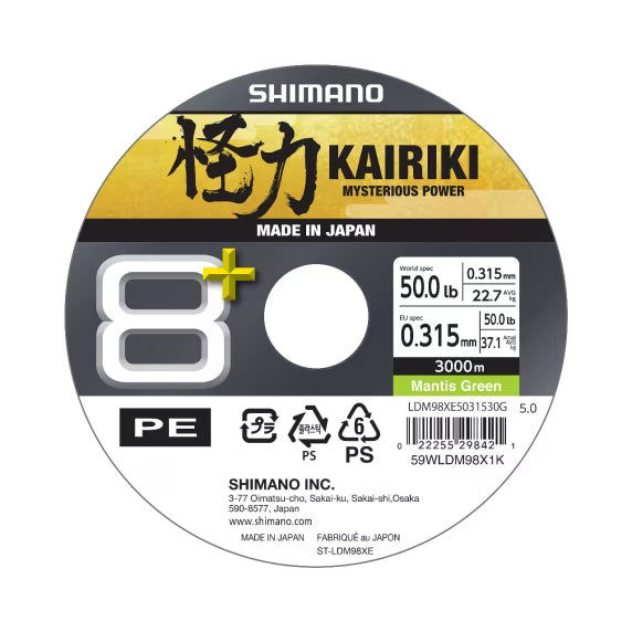 Shimano Kairiki 8+ Mantis Green 3000 m kuitusiima