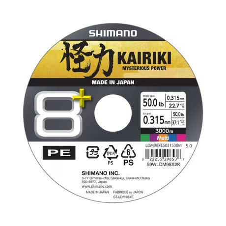 Shimano Kairiki 8+ Multicolor 3000 m kuitusiima