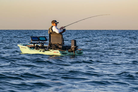 Garmin Force Current kajakkimoottori Power Steer polkimilla - Happy Angler