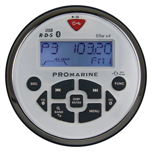 LTC Promarine 1111 vesitiivis pyöreä 4x65 W valkoinen RDS-veneradio - Happy Angler
