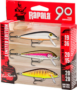Rapala 90 vuotta R90 Countdown Mid Nordic vaappulajitelma 3 kpl/pkt