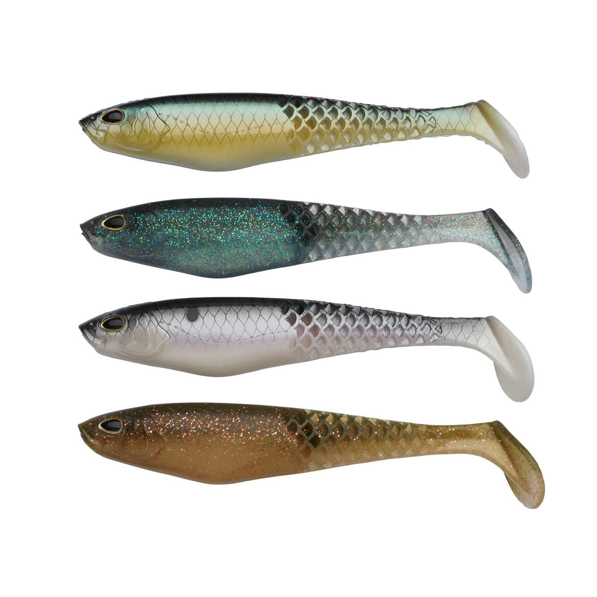 Berkley Cullshad 12,5 cm Clear Water Mix jigi 4 kpl/pkt