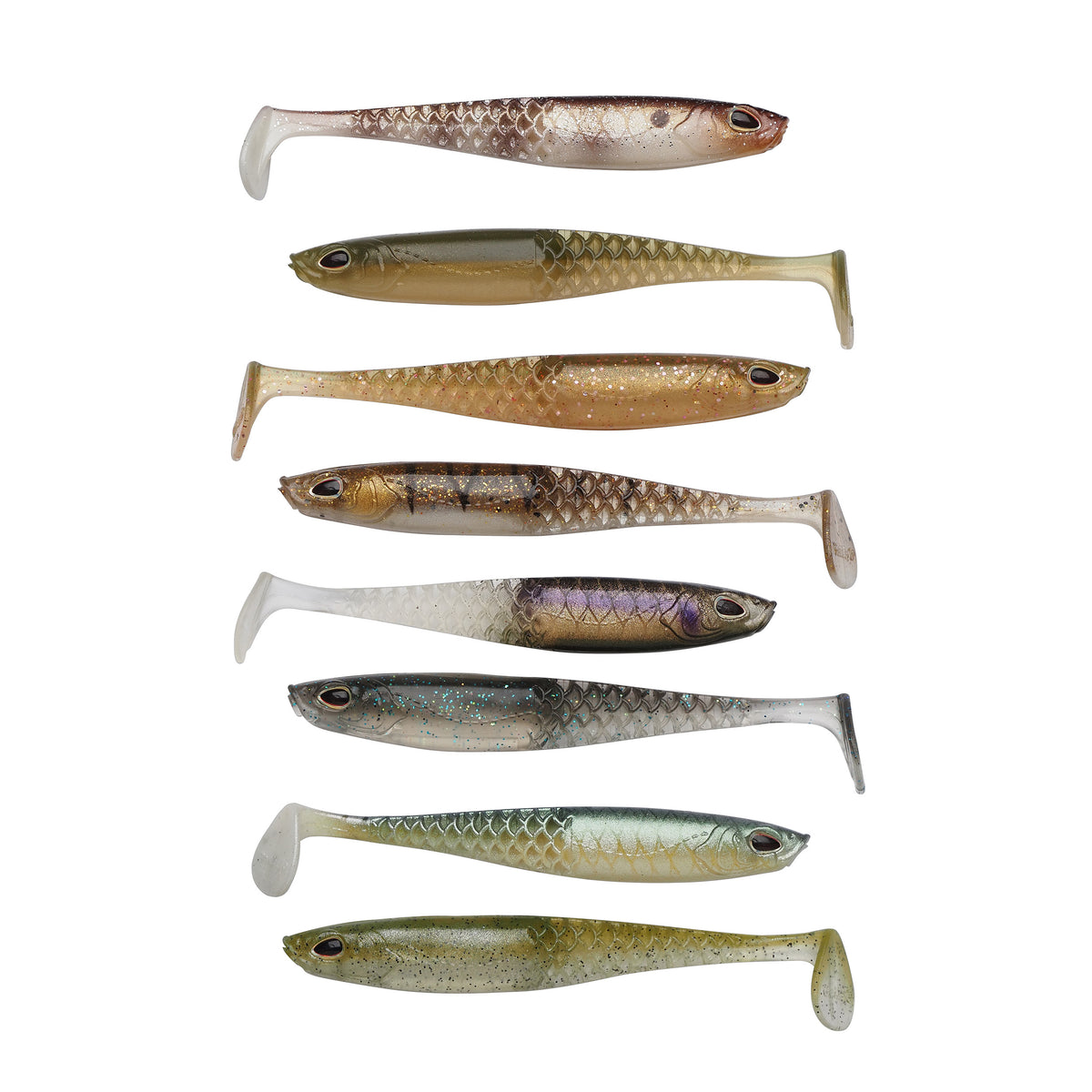 Berkley Cullshad Slim Clear Water Mix 7,5 cm jigi 8 kpl/pkt