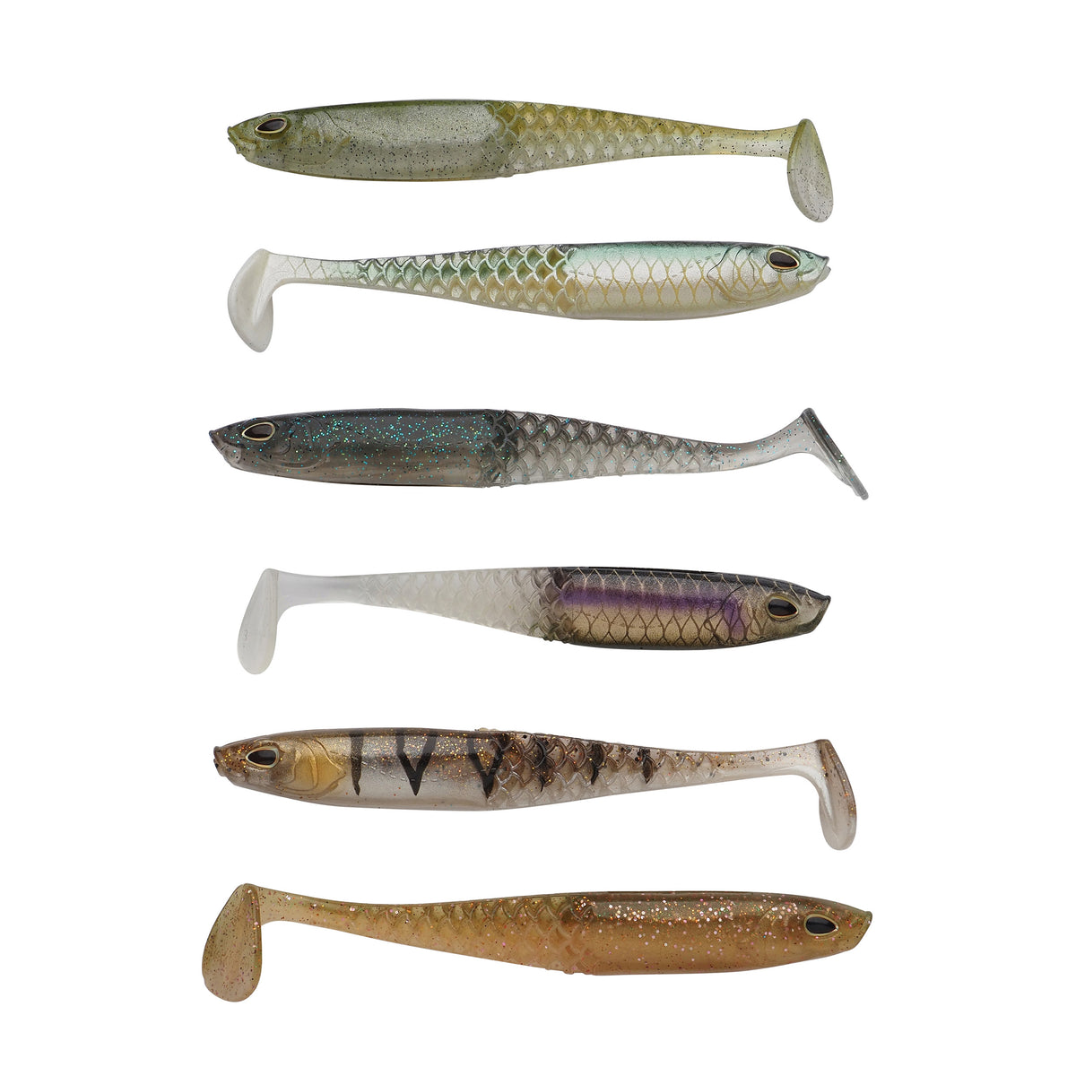 Berkley Cullshad Slim Clear Water Mix 10 cm jigi 6 kpl/pkt