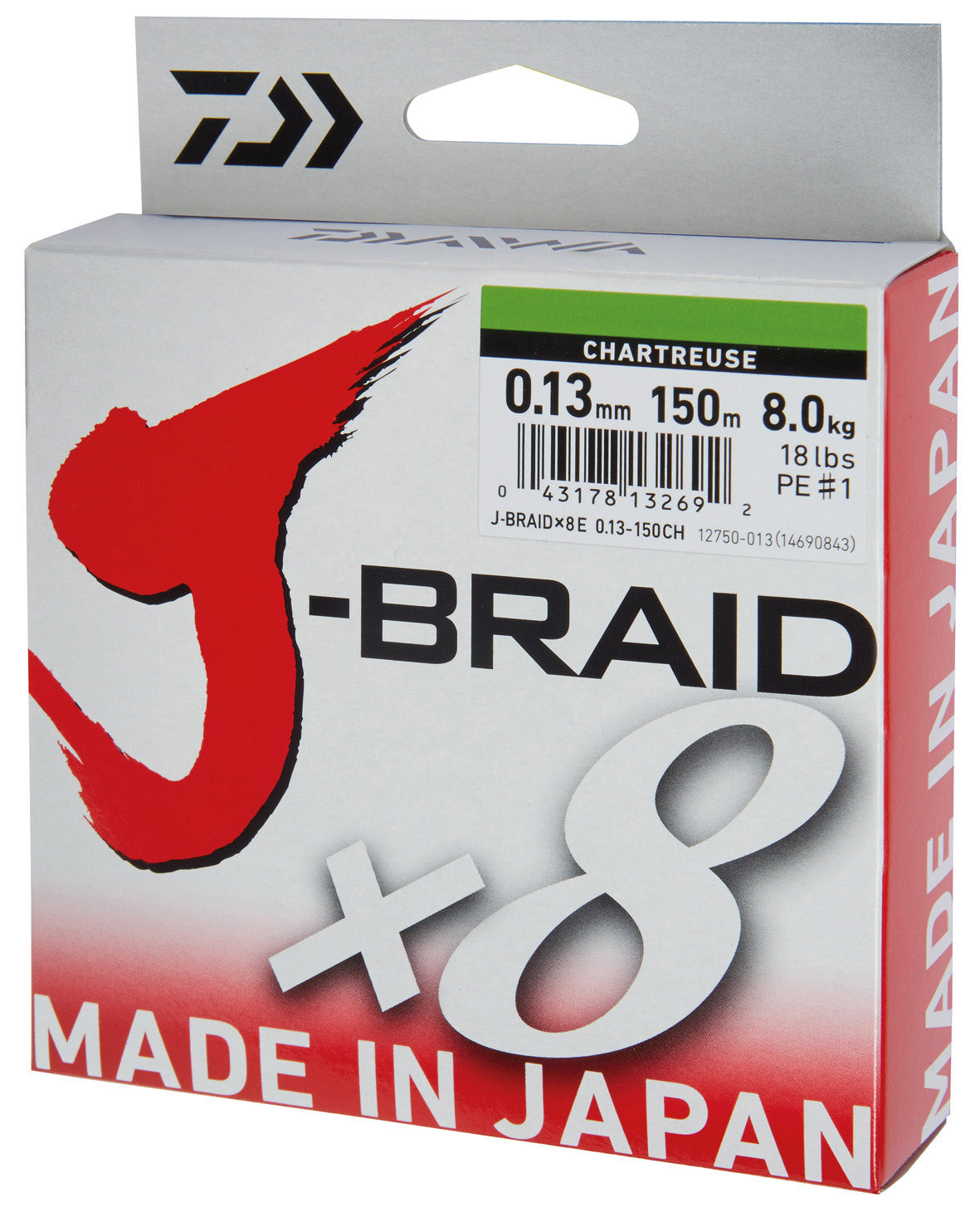 Daiwa J-Braid X8 Chartreuse 150 m kuitusiima