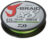 Daiwa J-Braid X8 Chartreuse 150 m kuitusiima