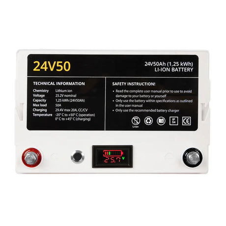 Rebelcell 24V 50 Ah litiumakku - Happy Angler