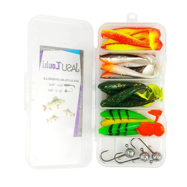 Jasu Louhi jigilajitelma 6 cm 16kpl + jigipäät - Happy Angler