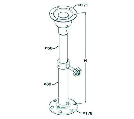 Marinvent säädettävä pöydänjalka - Happy Angler