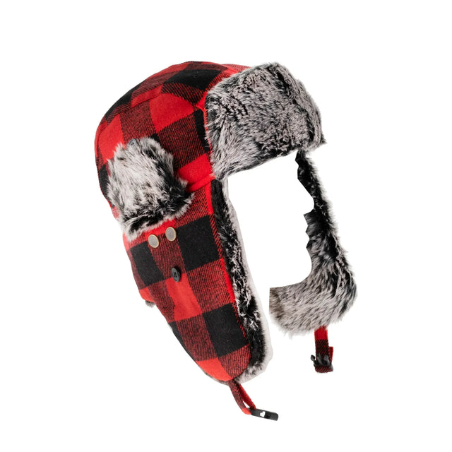 Snow Fox Lumberjack karvahattu punainen - Happy Angler