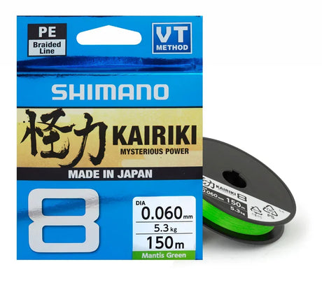 Shimano Kairiki 8 Mantis Green 300 m kuitusiima - Happy Angler