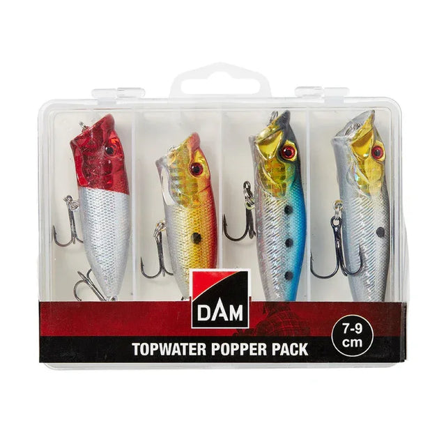 DAM Topwater Popper Pack popperilajitelma 4 kpl/pkt - Happy Angler