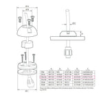 Scanstrut Deckseal Small-A kaapelin läpivienti musta