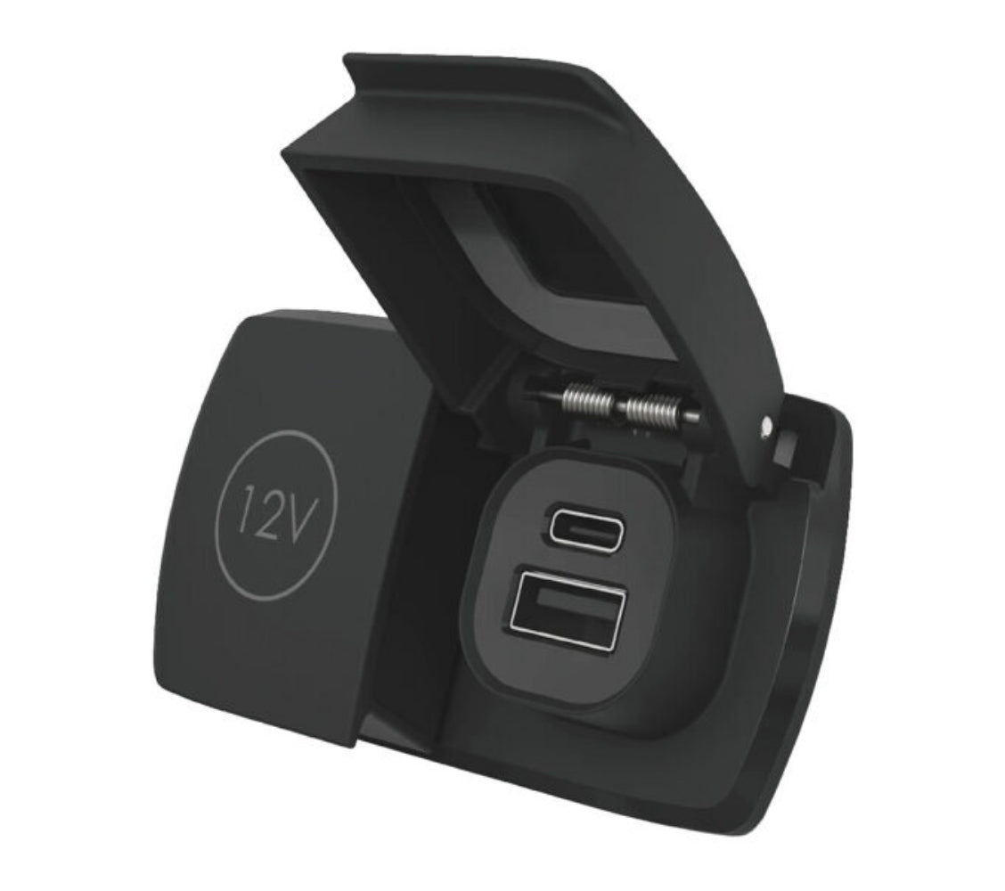 Scanstrut Flip Pro DUO USB-C/A laturi + 12V pistoke