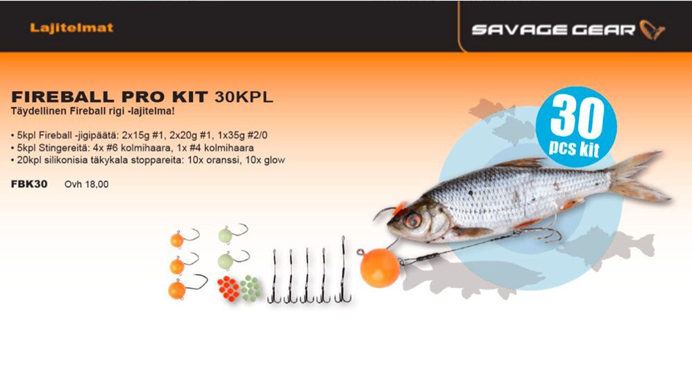Savage Gear Fireball Pro Pack täkyongintasarja 30 kpl/pkt