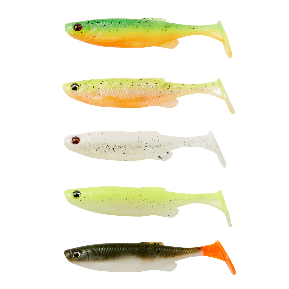 Savage Gear Fat Minnow T-Tail 13 cm Dark Water Mix jigi 5 kpl/pkt