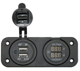1852 Marine USB-paneeli volttimittarilla