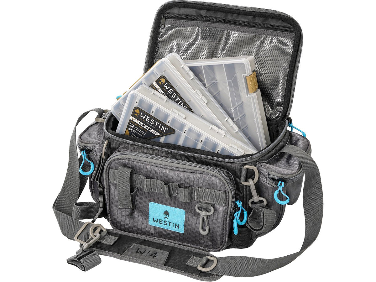 Westin W4 HD Lure Bag vieherasialaukku + 3 rasiaa