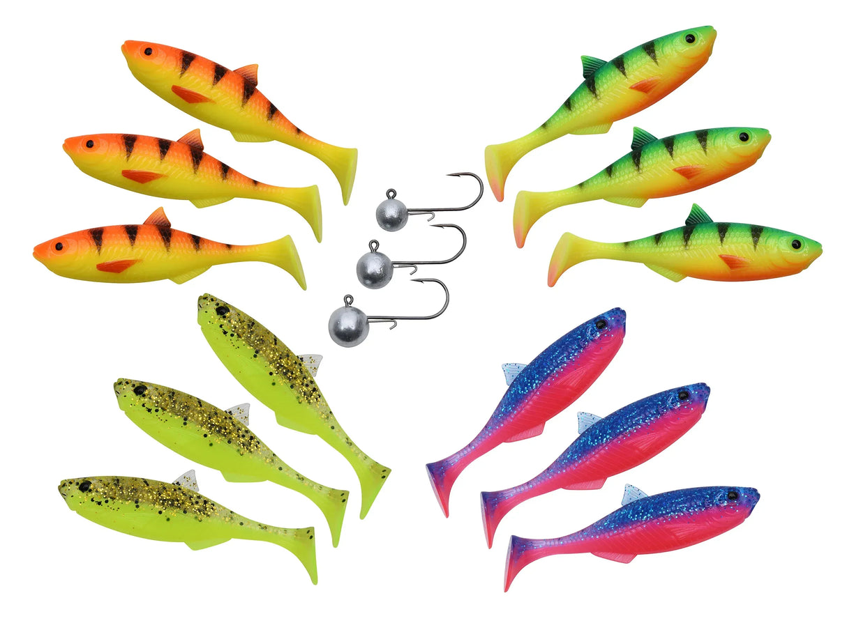Patriot Baitfish 8 cm Dark Water jigilajitelma 12+3 kpl/pkt - Happy Angler