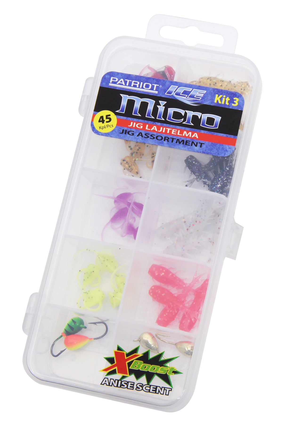 Patriot Ice Micro pilkkijigilajitelma 3 45 kpl/pkt