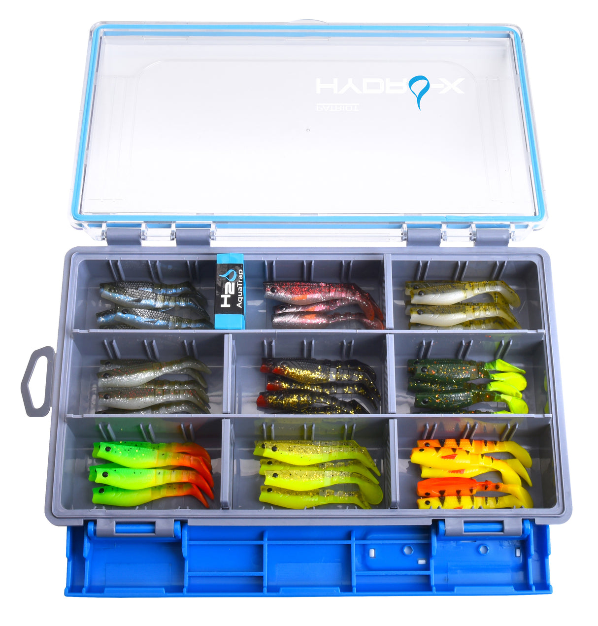 Patriot Baitfish Flex 7,5 cm jigilajitelma 36 kpl + Patriot Hydro-X vieherasia