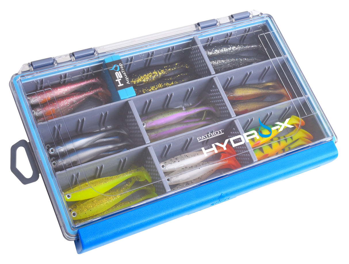 Patriot Baitfish Slim 10 cm jigilajitelma 36 kpl + Patriot Hydro-X vieherasia