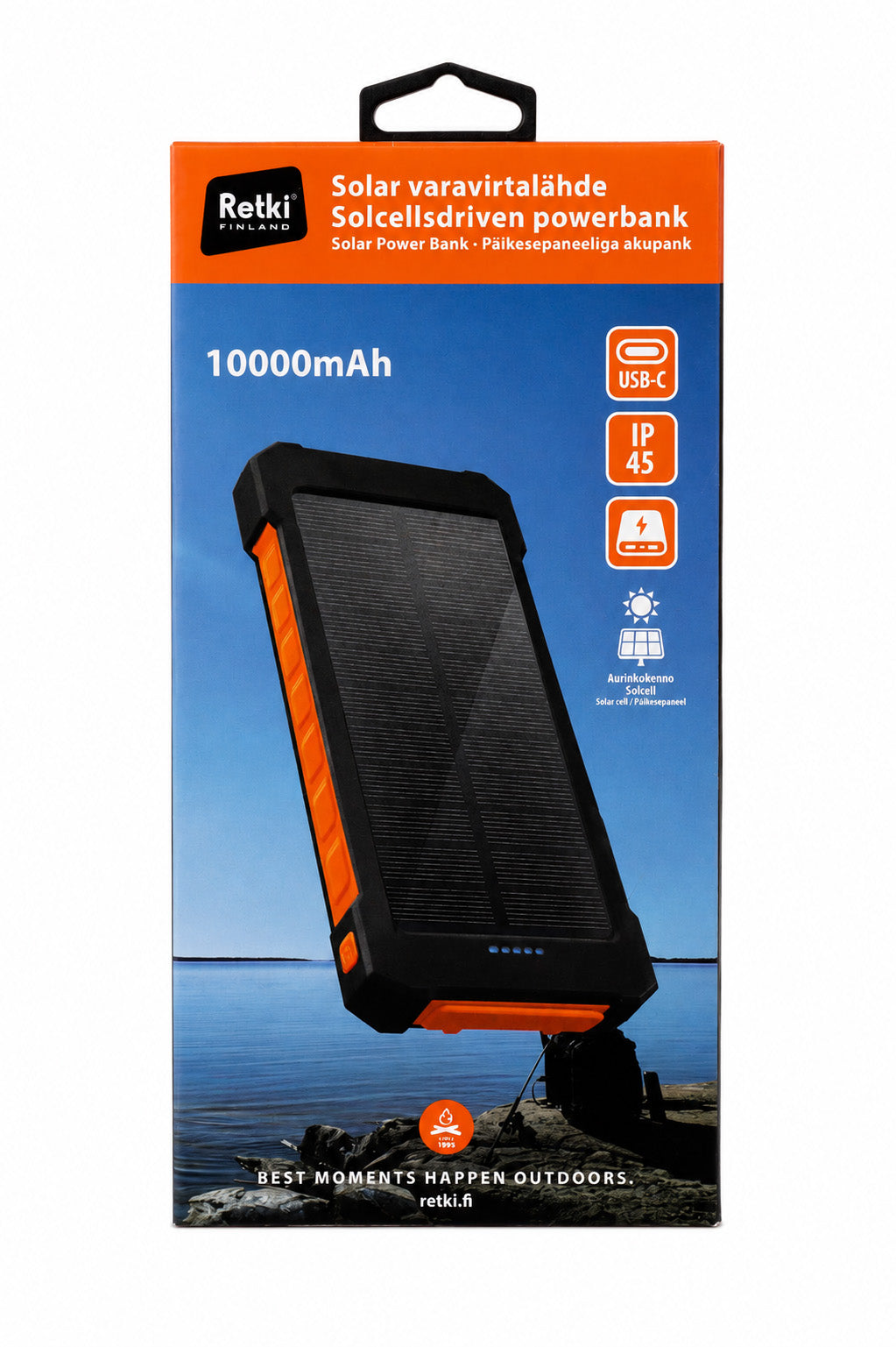 Retki 10000 mAh Solar varavirtalähde