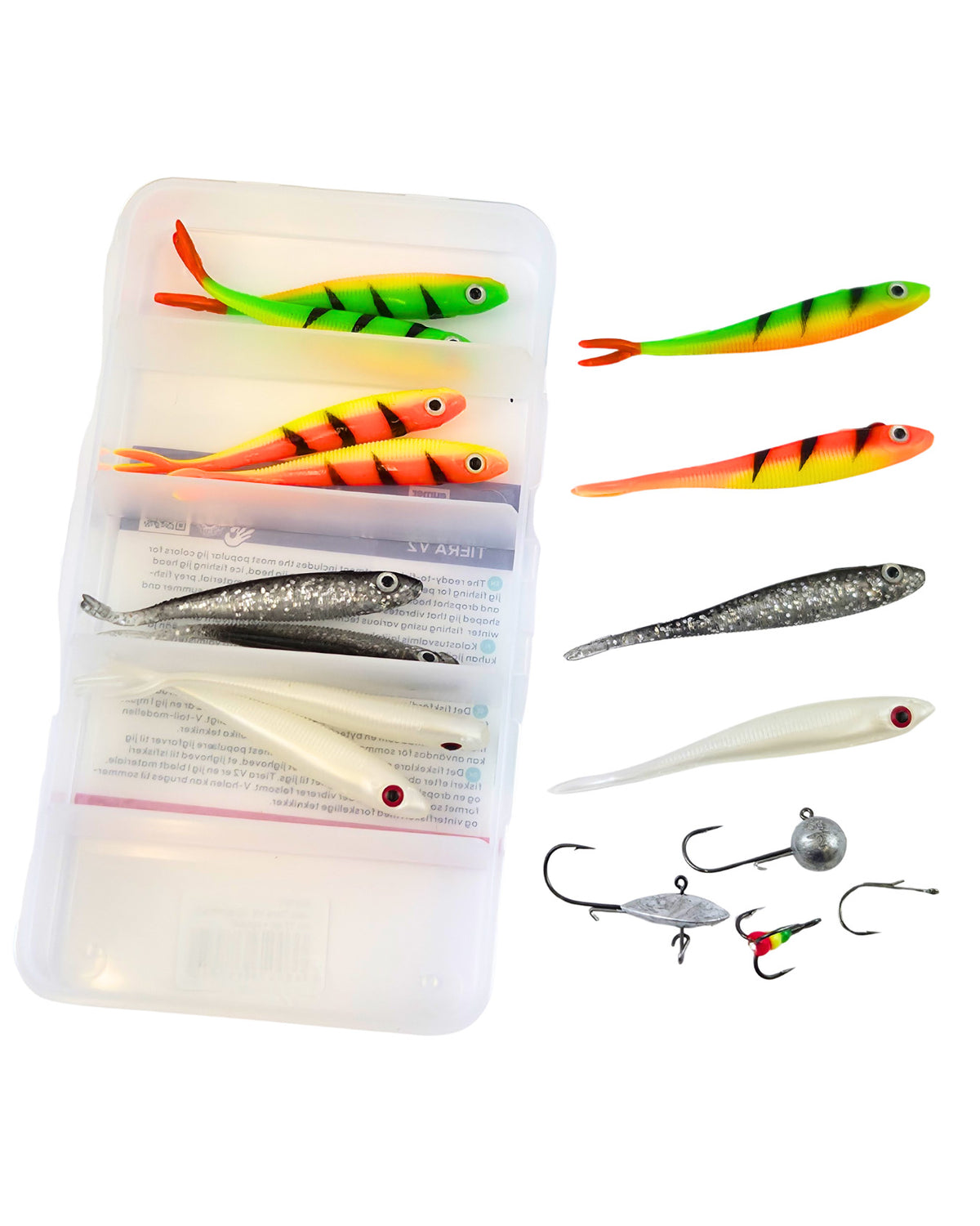 Jasu Tiera V2 8 cm jigilajitelma 12 kpl + jigipäät