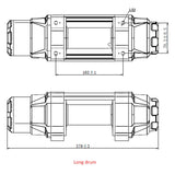 Bronco HDCS Heavy Duty Center Spool 4500 sähkövinssi kaukosäätimellä 2045 kg